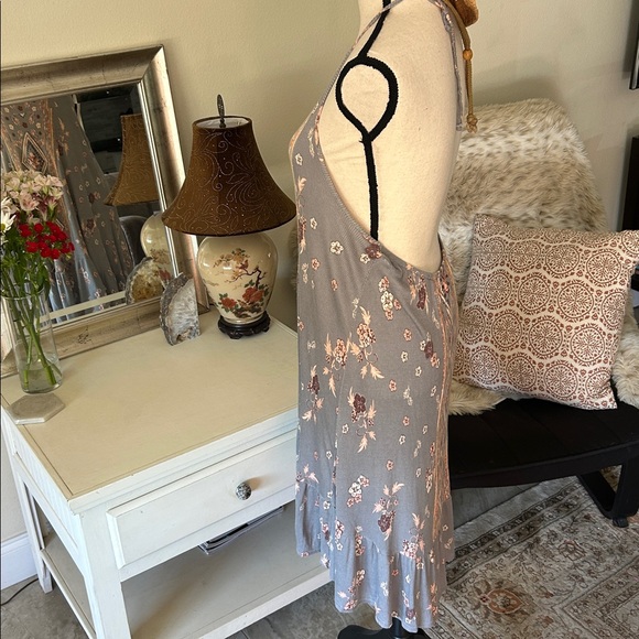 O'Neill Sonoma boho western jersey knit ribbed ruffle hem Halter Dress M L XL - Picture 5 of 13